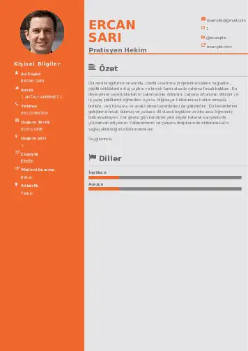 Pratisyen Hekim Cv Örnekleri cv indir